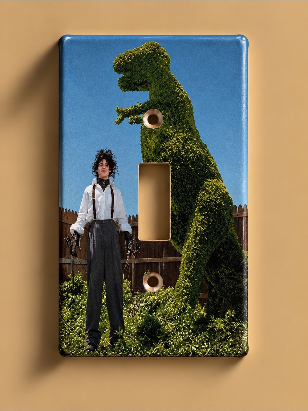 Handmade Edward Scissor Hand Light Switch Cover - Home Art